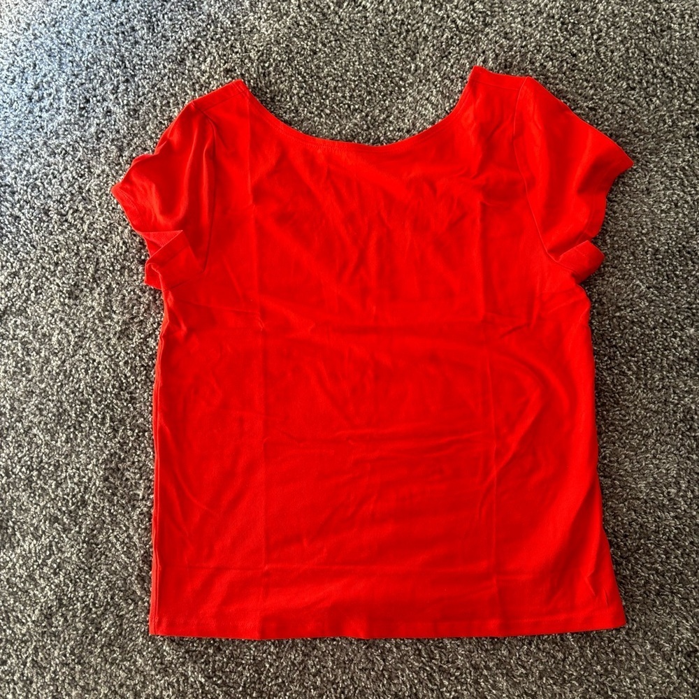 GAP Red/Orange OpenBack Tee